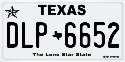 TX license plate DLP6652