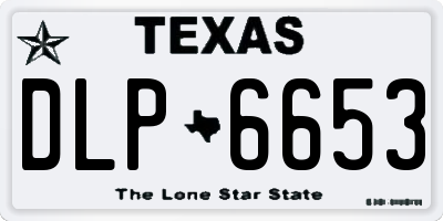 TX license plate DLP6653
