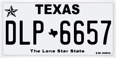 TX license plate DLP6657