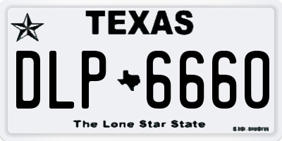 TX license plate DLP6660