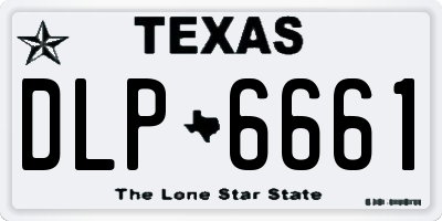 TX license plate DLP6661
