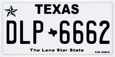 TX license plate DLP6662
