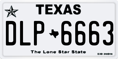 TX license plate DLP6663