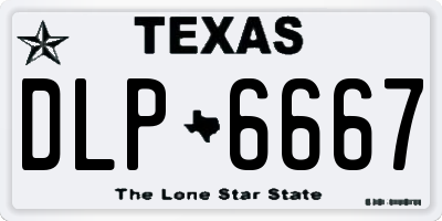 TX license plate DLP6667