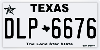 TX license plate DLP6676