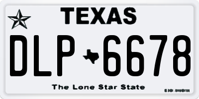 TX license plate DLP6678