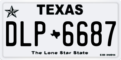 TX license plate DLP6687