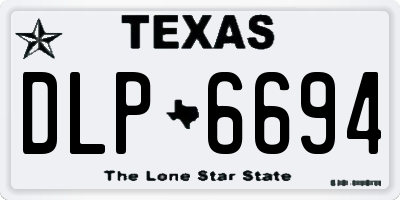 TX license plate DLP6694