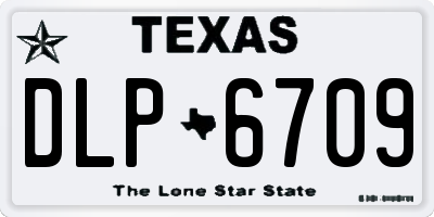 TX license plate DLP6709
