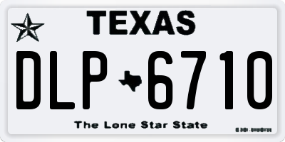 TX license plate DLP6710