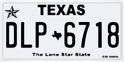 TX license plate DLP6718