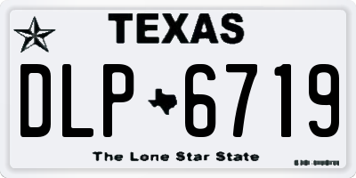 TX license plate DLP6719
