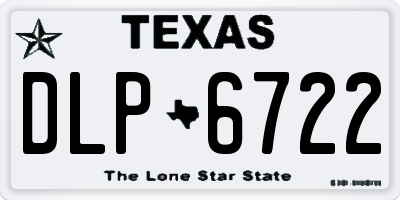 TX license plate DLP6722