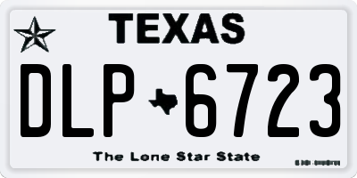TX license plate DLP6723