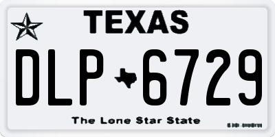 TX license plate DLP6729