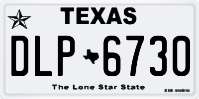 TX license plate DLP6730