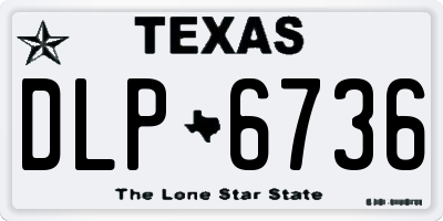 TX license plate DLP6736
