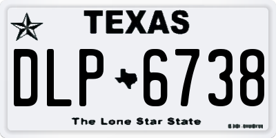 TX license plate DLP6738
