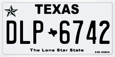 TX license plate DLP6742