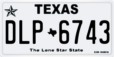 TX license plate DLP6743