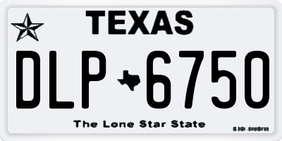 TX license plate DLP6750