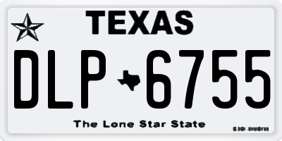 TX license plate DLP6755