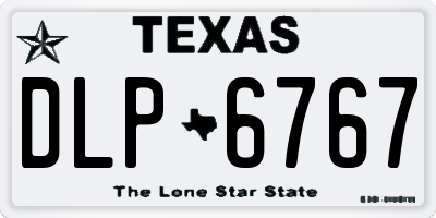 TX license plate DLP6767