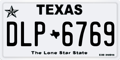 TX license plate DLP6769