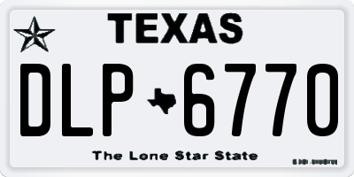 TX license plate DLP6770