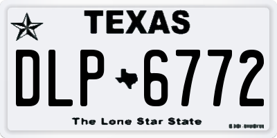 TX license plate DLP6772