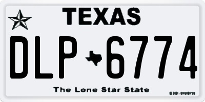 TX license plate DLP6774