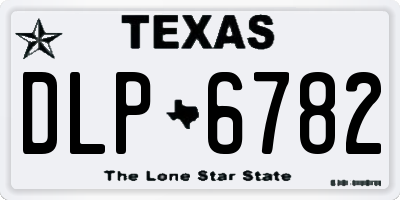 TX license plate DLP6782