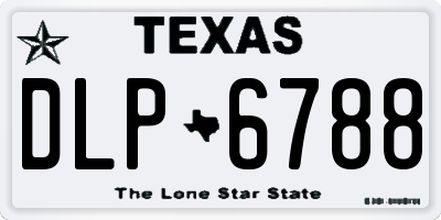 TX license plate DLP6788