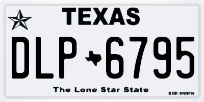 TX license plate DLP6795
