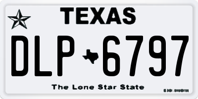 TX license plate DLP6797