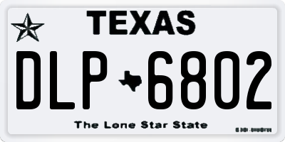TX license plate DLP6802