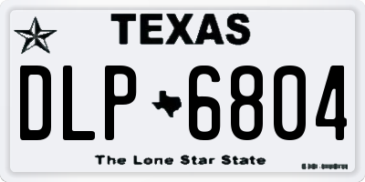 TX license plate DLP6804