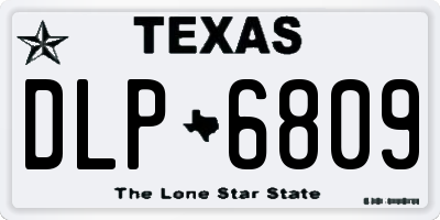 TX license plate DLP6809