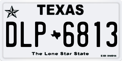 TX license plate DLP6813