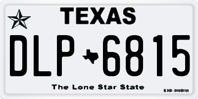 TX license plate DLP6815