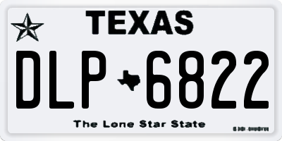 TX license plate DLP6822
