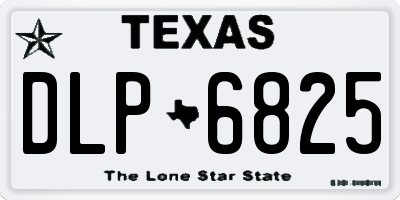 TX license plate DLP6825