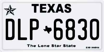 TX license plate DLP6830