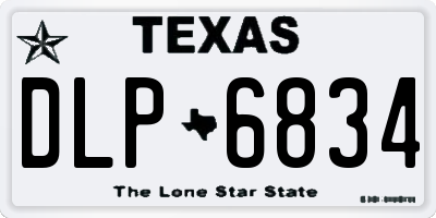 TX license plate DLP6834