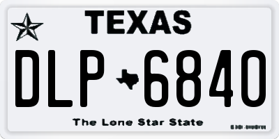 TX license plate DLP6840
