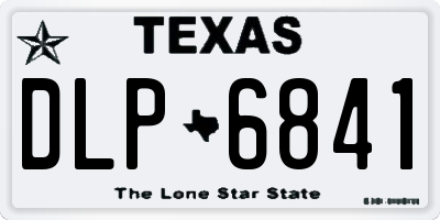 TX license plate DLP6841