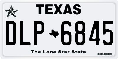 TX license plate DLP6845