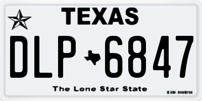 TX license plate DLP6847