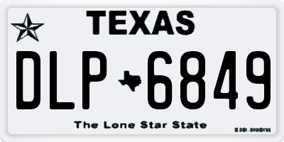 TX license plate DLP6849