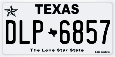 TX license plate DLP6857